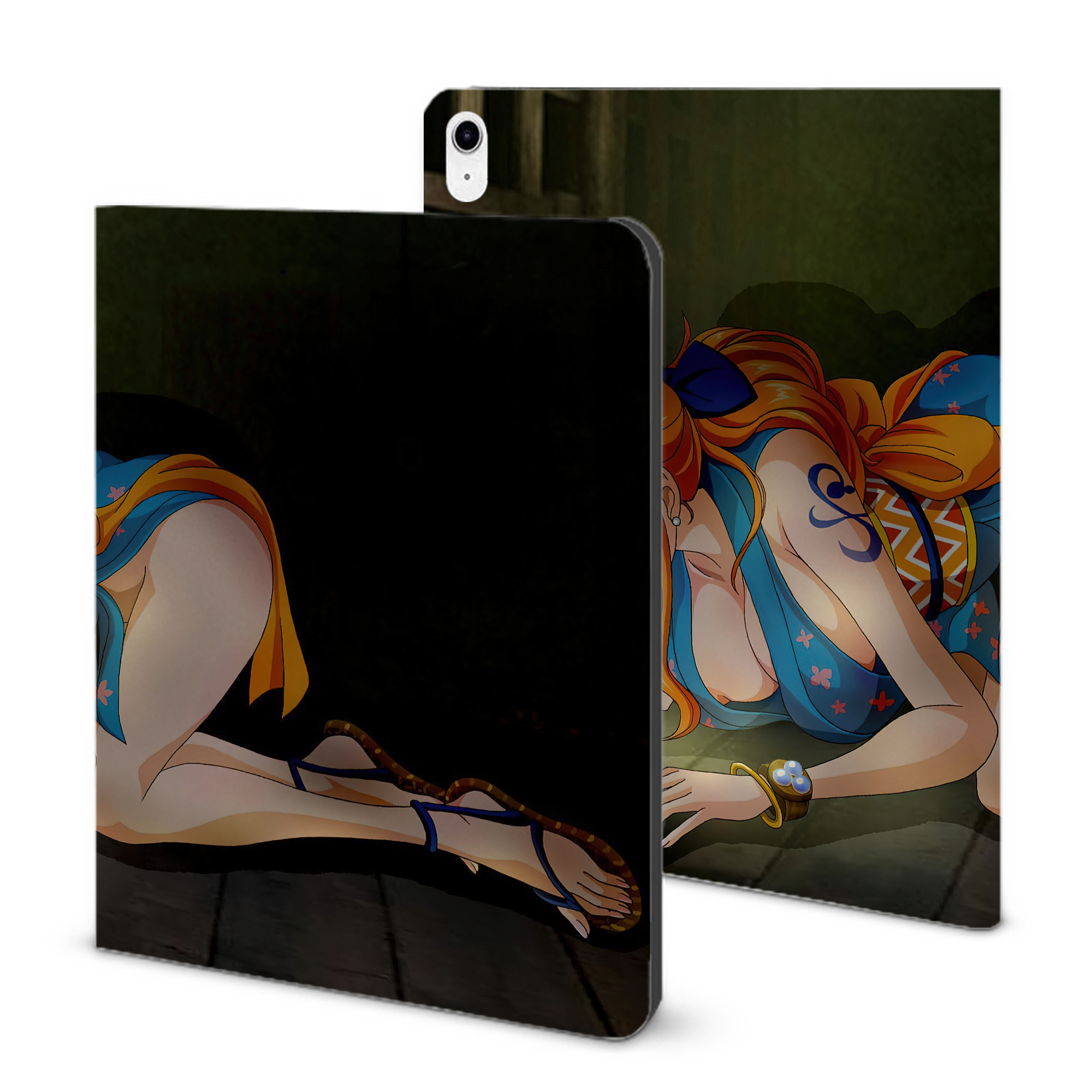 （画像用） ワンピース ONE PIECE IPad ケース ブック型 PUレザー TPU 耐衝撃 軽量 薄型 ペン収納なし 全面保護 IPad 各モデル対応